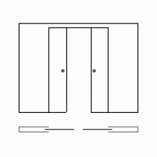 Пенал Eclisse Unico Double для раздвижной двери (полотно высотой 2000 и 2100 мм)