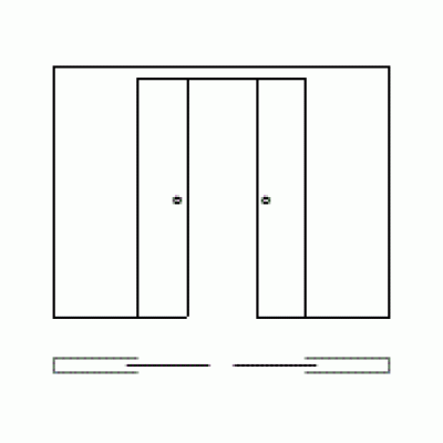 Пенал Eclisse Unico Double для раздвижной двери (полотно высотой до 2600 мм)
