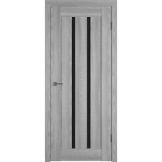 Межкомнатная дверь ВФД экошпон Line 2 (Grey P, Black Gloss)