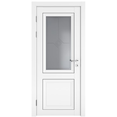 Классические двери, цвет: DO-DEKANTO (Белый бархат, стекло)