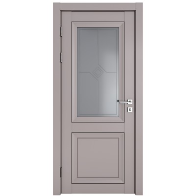 Классические двери, цвет: DO-DEKANTO (Серый бархат, стекло)