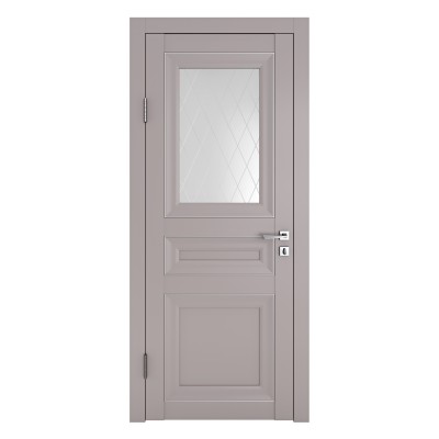 Классические двери, цвет: DO-PG-4 (Серый бархат, стекло ромб)