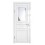 Классические двери, цвет: DO-PG-4 (Белый глянец, зеркало ромб фацет)