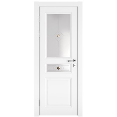 Классические двери, цвет: DO-SOFIA (Белый бархат, стекло)