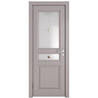 Классические двери, цвет: DO-SOFIA (Серый бархат, стекло)