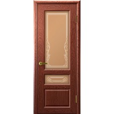 Дверь межкомнатная Валенсия 2, цвет: Красное дерево