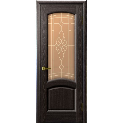 Дверь межкомнатная Лаура, цвет: Черный абрикос