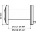 Глазок дверной, оптика стекло DV-PRO 1/60-35/BR/HD (DVG1/HD) SN мат. никель