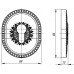Накладка на цилиндр ESC.C.CL/OV (ET-DEC CL) BB-17 коричневая бронза