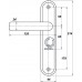 Ручка дверная для ЗВ9 902 НР 0501 (плоская) с пружиной медн.антик