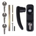 Ручка накладная AP.H-136 для узкопрофильных дверей с фиксацией ключом (для моделей 1700В и 1700С).