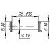 Глазок дверной, оптика пластик DV 4/130-70/Z/HD (VIEWER 4 DVZ) CP хром (подвес)